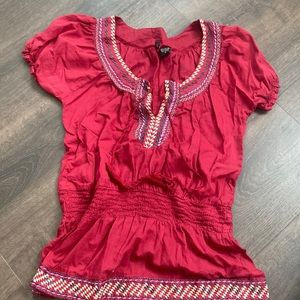 Red boho top